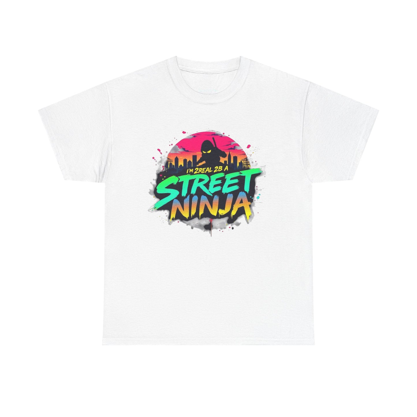 ROCAVELI CLOTHING Street Ninja HEAVY BOX T-Shirt — Retro Urban Graphic Tee