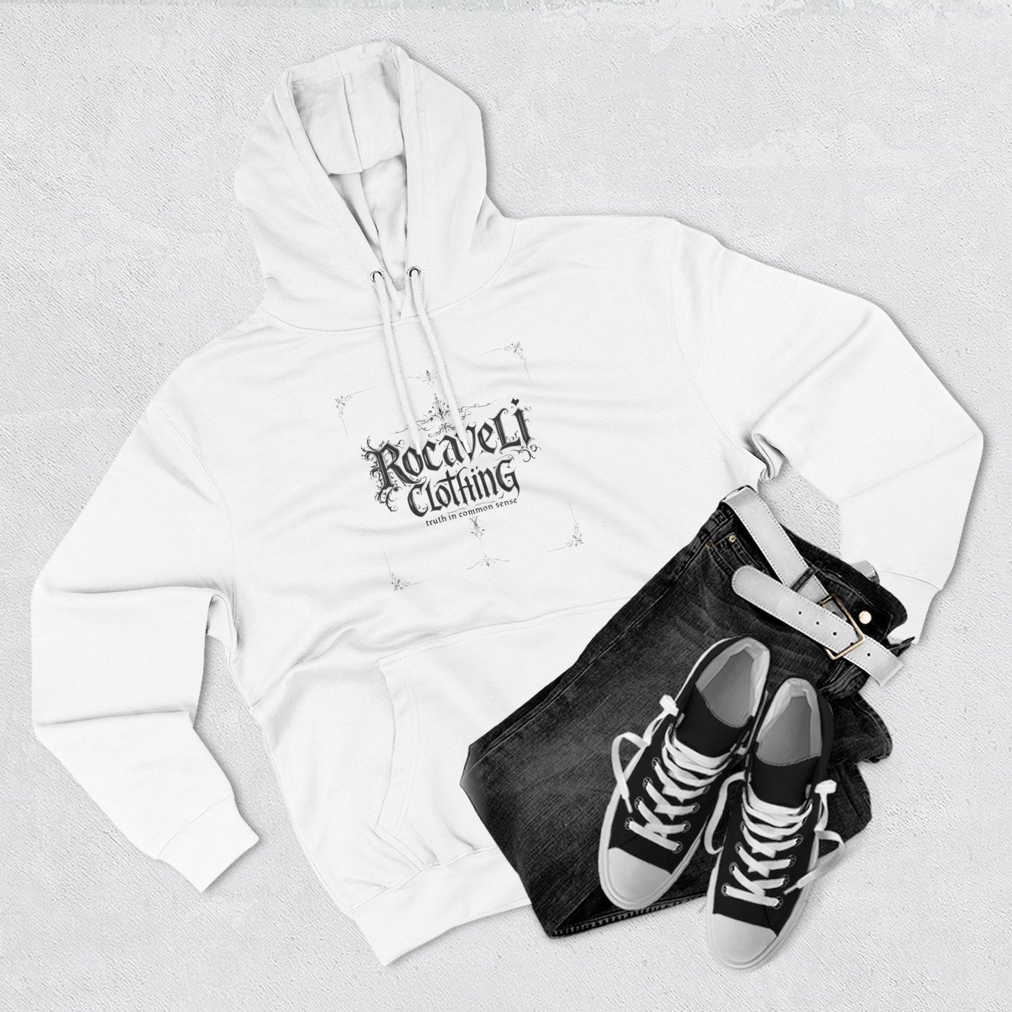 ROCAVELI CLOTHING Hoodie - "New Year New Goals, Same Grind" Graphic Fleece Hoodie