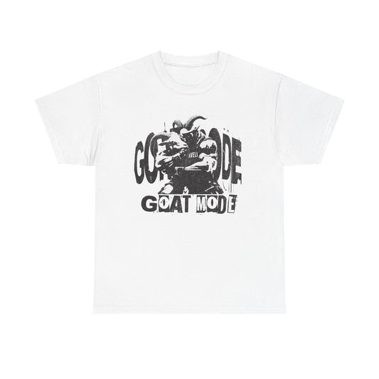 ROCAVELI CLOTHING Goat Mode HEAVY Graphic Tee — Athletic Humor Shirt with 'GOAT MODE' Design