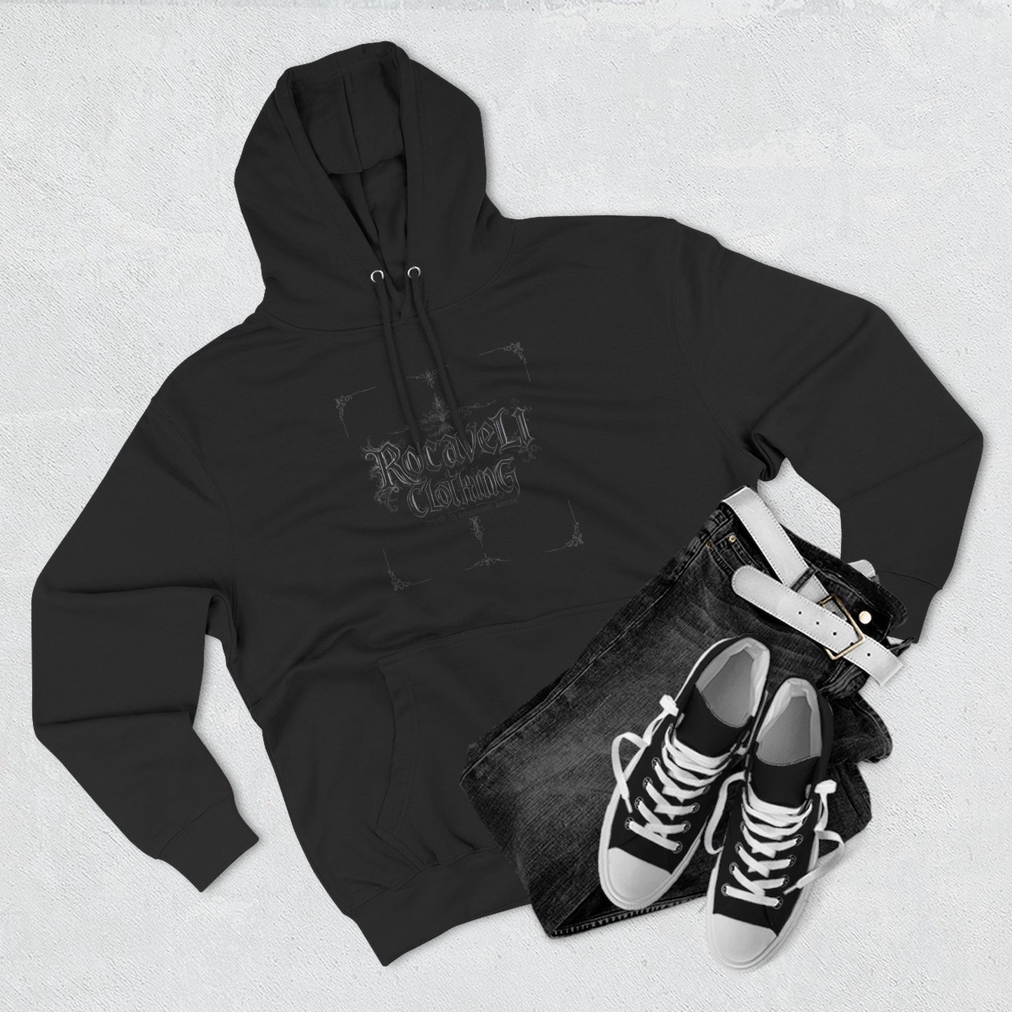 ROCAVELI CLOTHING Hoodie - "New Year New Goals, Same Grind" Graphic Fleece Hoodie