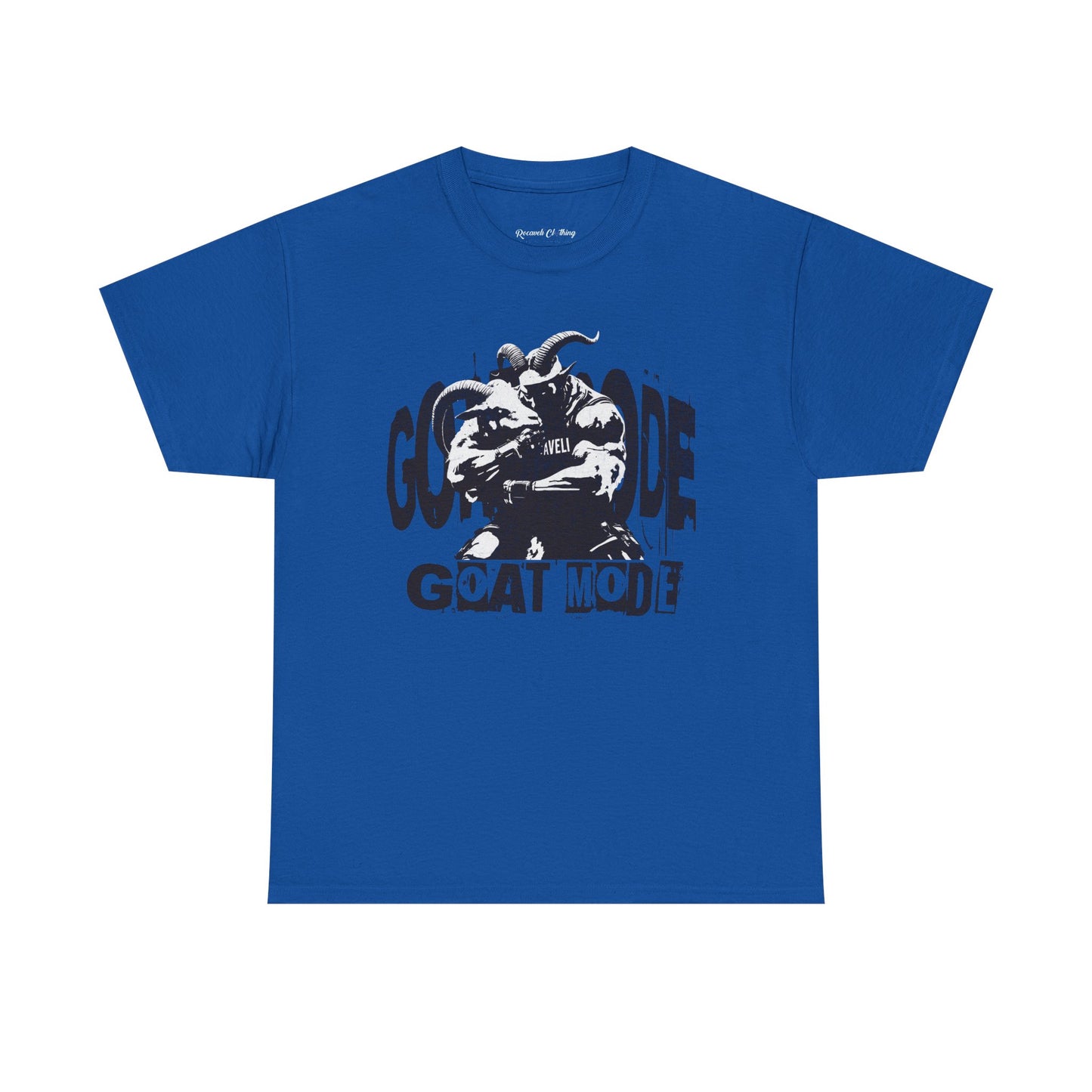 ROCAVELI CLOTHING Goat Mode HEAVY Graphic Tee — Athletic Humor Shirt with 'GOAT MODE' Design