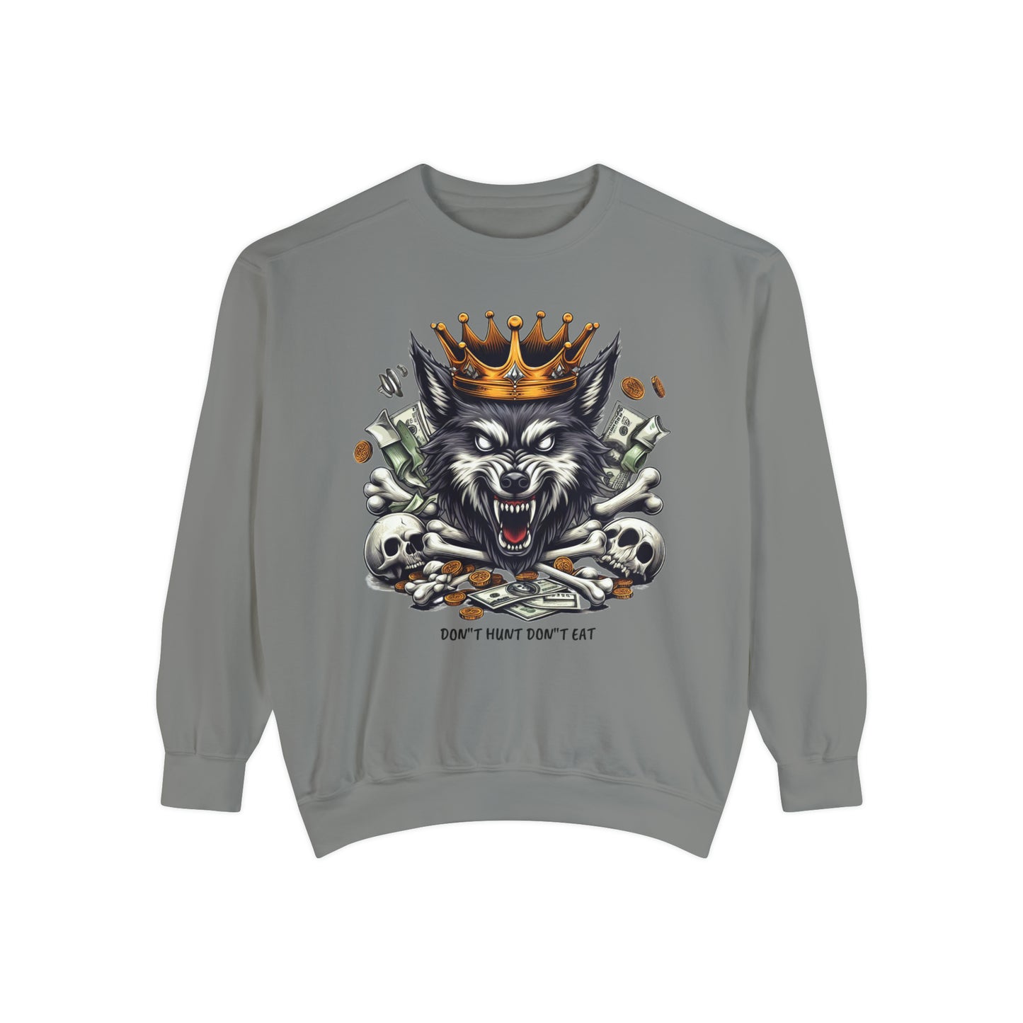 Unisex Garment-Dyed Sweatshirt ROCAVELI WOLF EDITION
