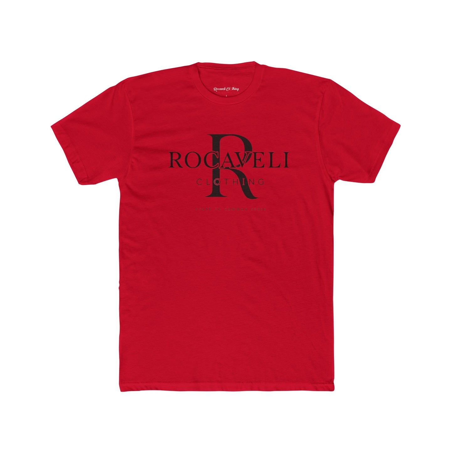 Rocaveli Monogram Crew Tee — Minimalist Luxury Logo T-Shirt