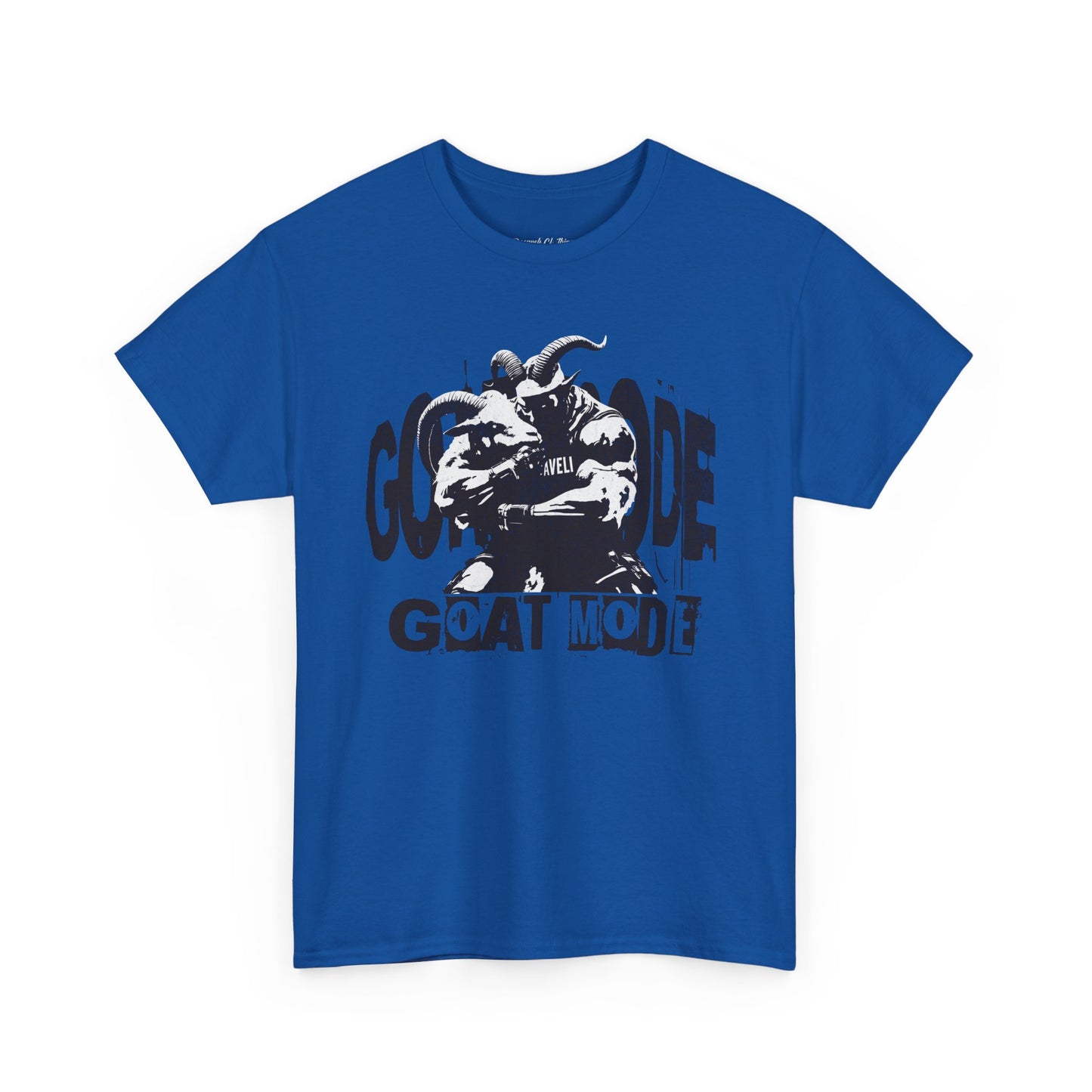 ROCAVELI CLOTHING Goat Mode HEAVY Graphic Tee — Athletic Humor Shirt with 'GOAT MODE' Design