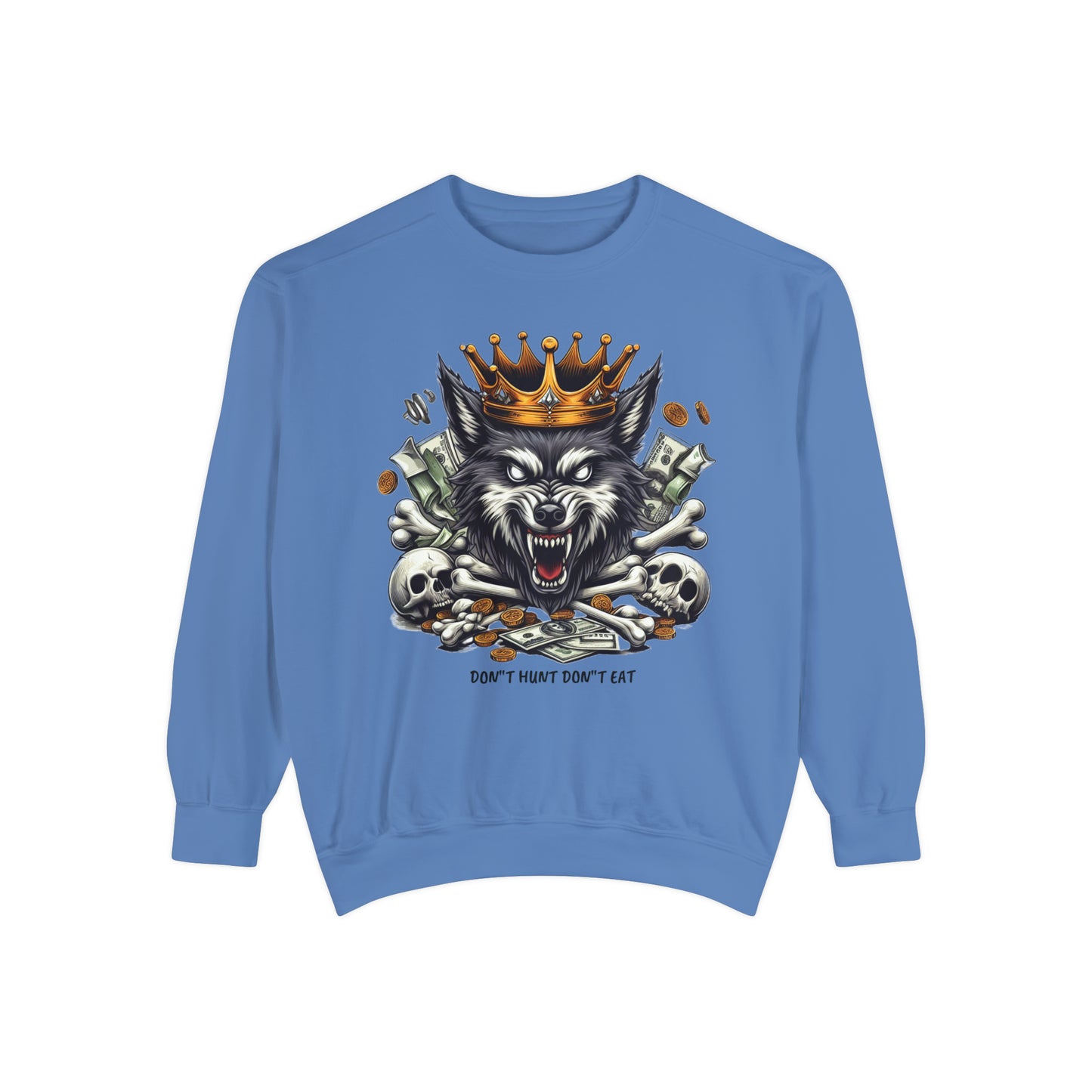Unisex Garment-Dyed Sweatshirt ROCAVELI WOLF EDITION