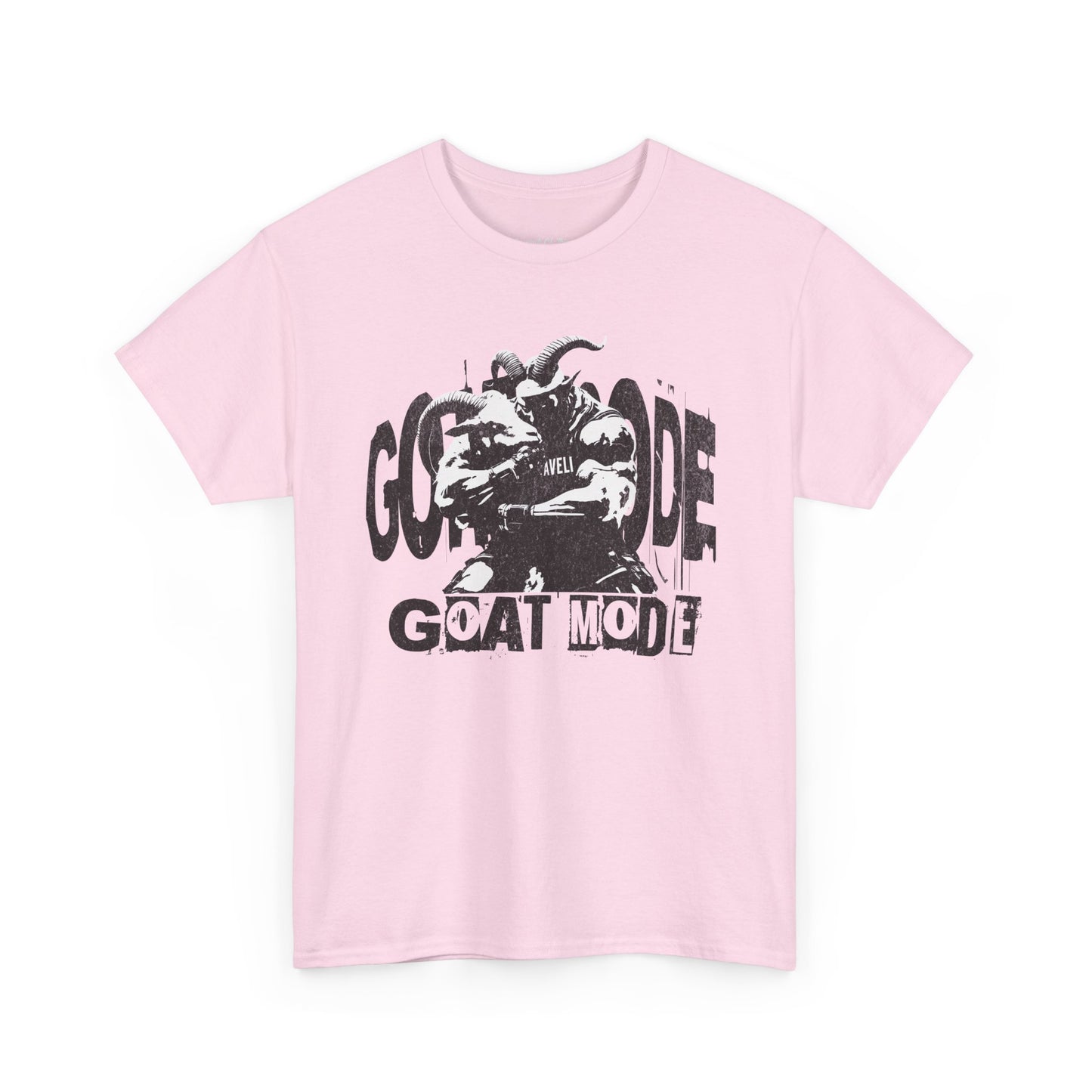 ROCAVELI CLOTHING Goat Mode HEAVY Graphic Tee — Athletic Humor Shirt with 'GOAT MODE' Design