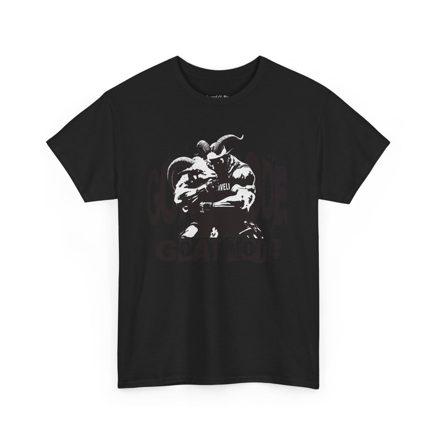 ROCAVELI CLOTHING Goat Mode HEAVY Graphic Tee — Athletic Humor Shirt with 'GOAT MODE' Design