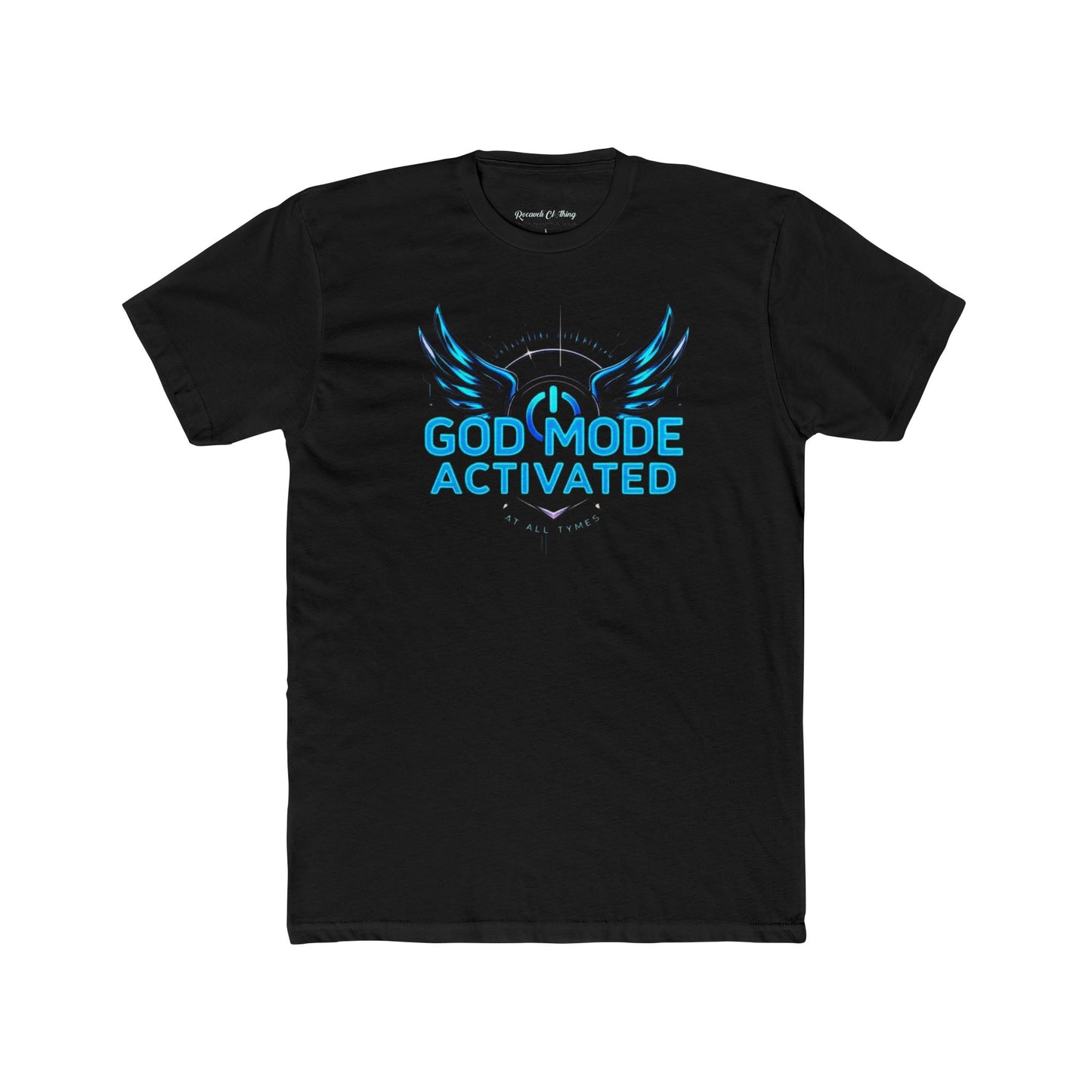 God Mode Activated T‑Shirt — Gaming Tee with Neon Wings