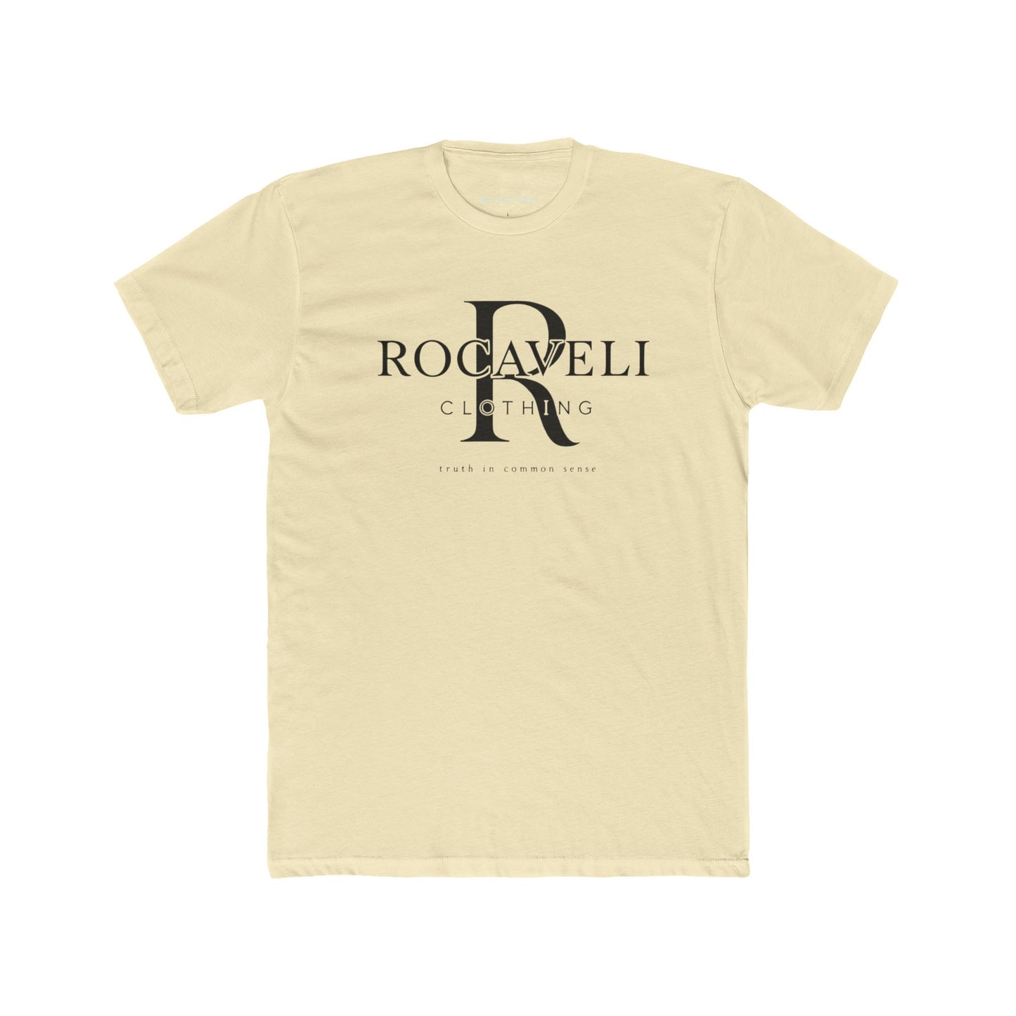 Rocaveli Monogram Crew Tee — Minimalist Luxury Logo T-Shirt