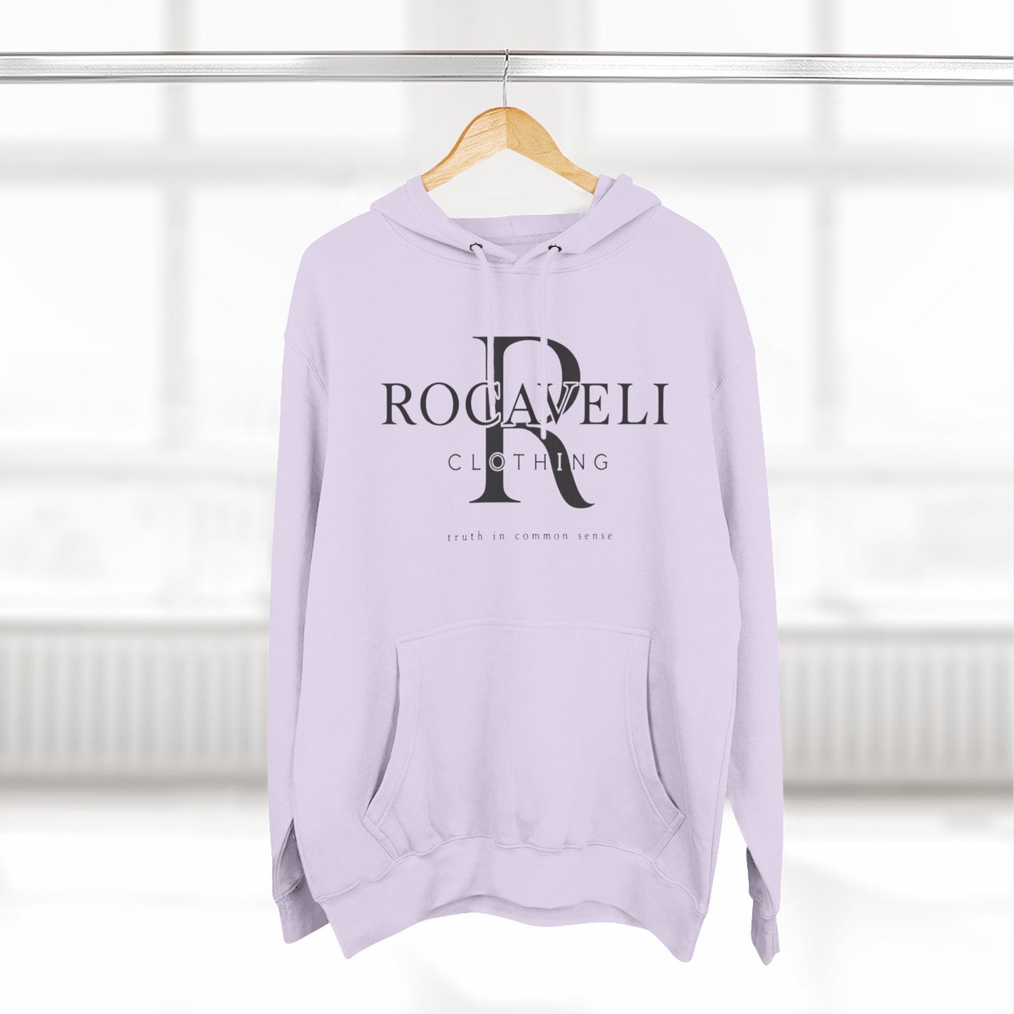 premium Rocaveli Logo Hoodie — Minimal Luxury Fleece Hoodie