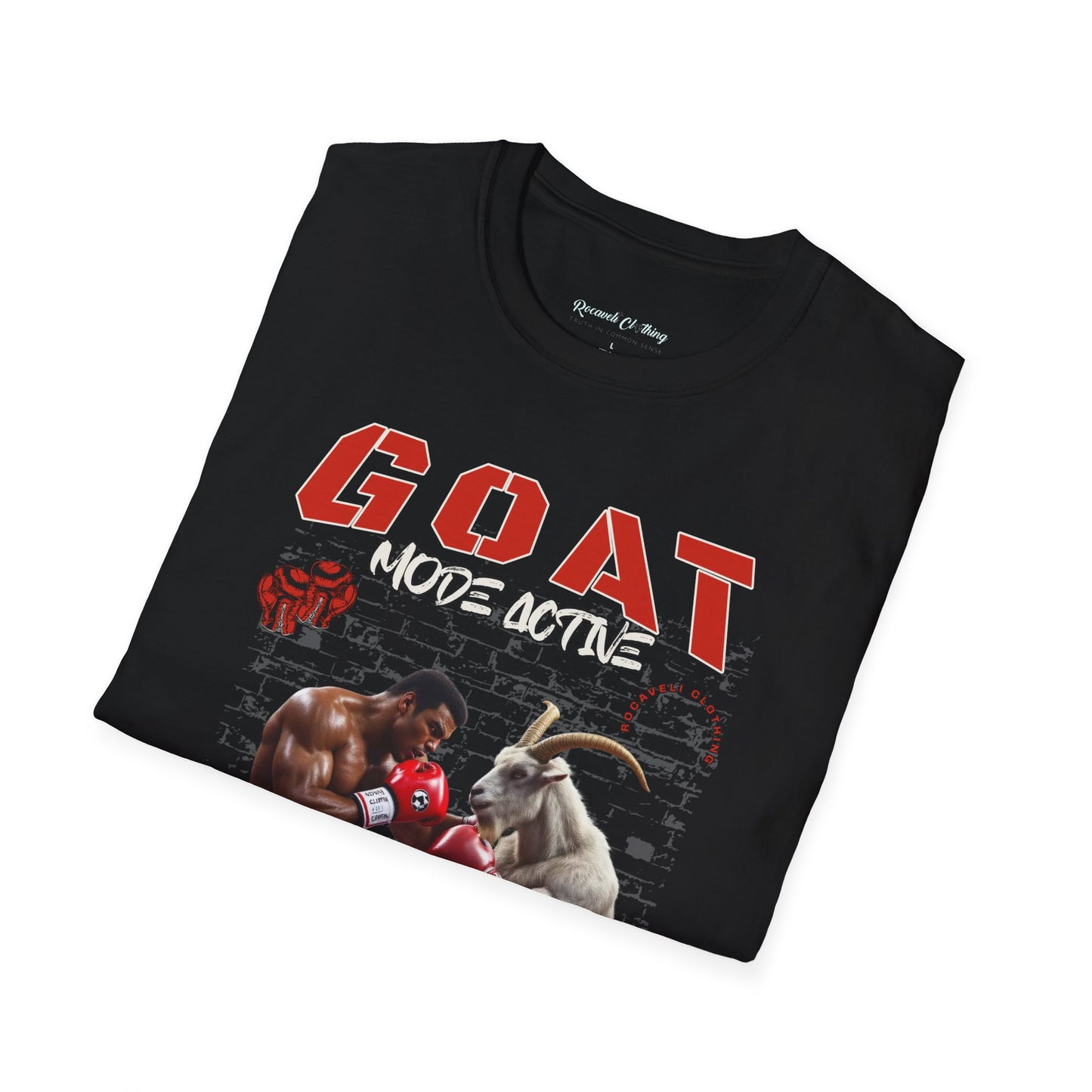 ROCAVELI CLOTHING GOAT Boxing T-Shirt — 'GOAT Mode Action' Graphic Tee