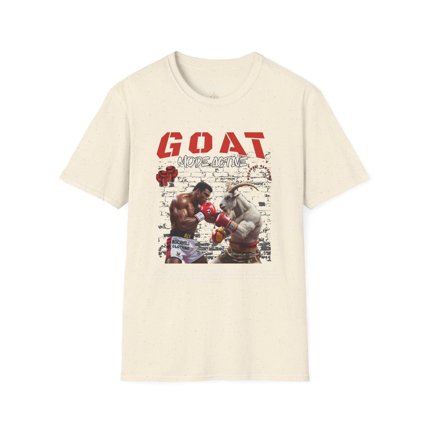 ROCAVELI CLOTHING GOAT Boxing T-Shirt — 'GOAT Mode Action' Graphic Tee