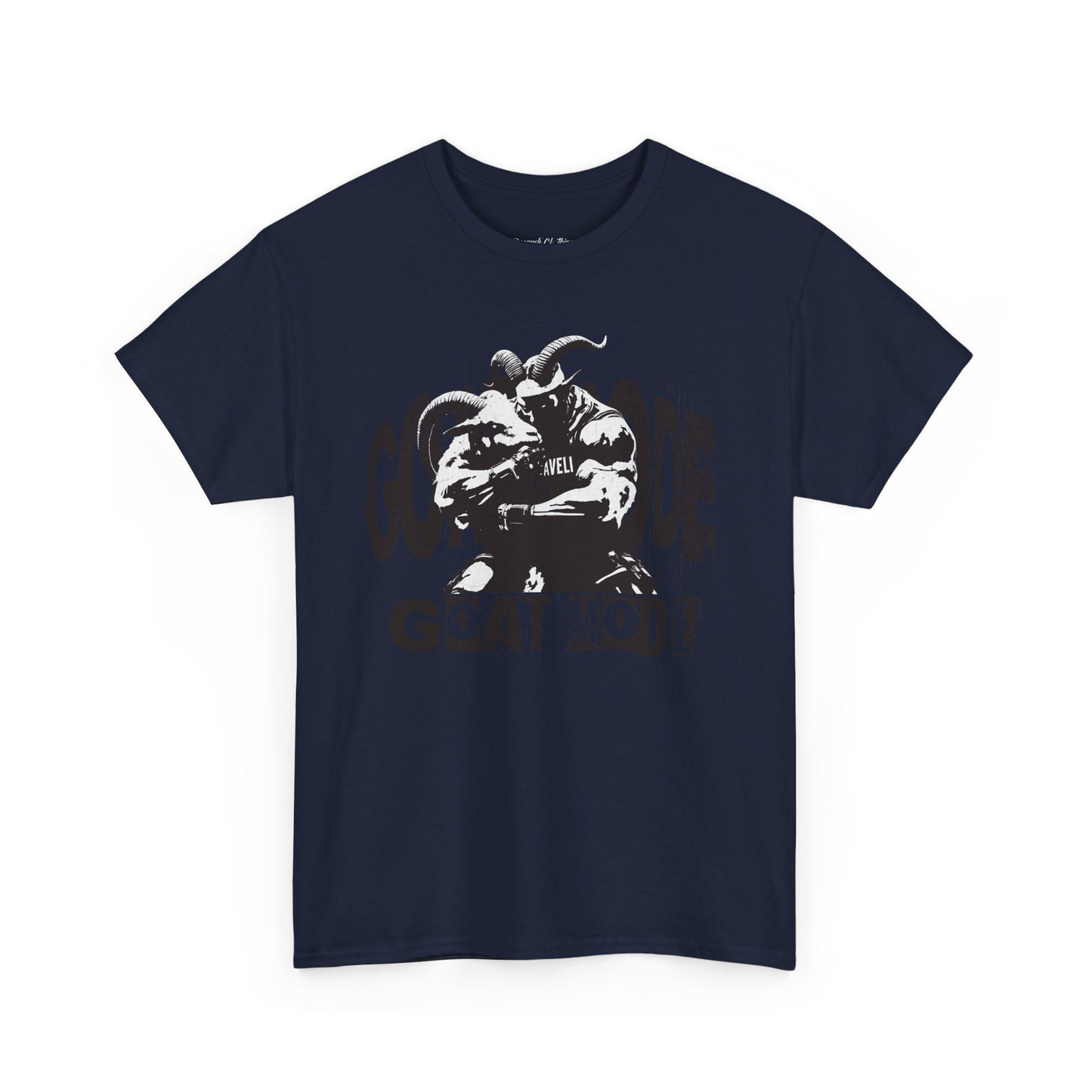 ROCAVELI CLOTHING Goat Mode HEAVY Graphic Tee — Athletic Humor Shirt with 'GOAT MODE' Design