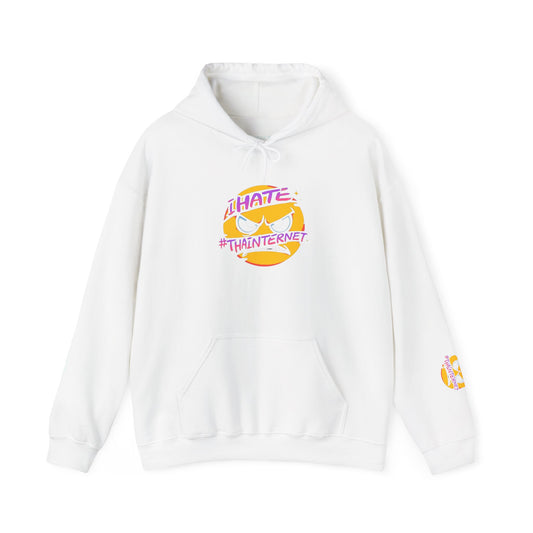 ROCAVELI CLOTHING — 'I Hate The Internet' Retro Sun Logo Hooded Sweatshirt
