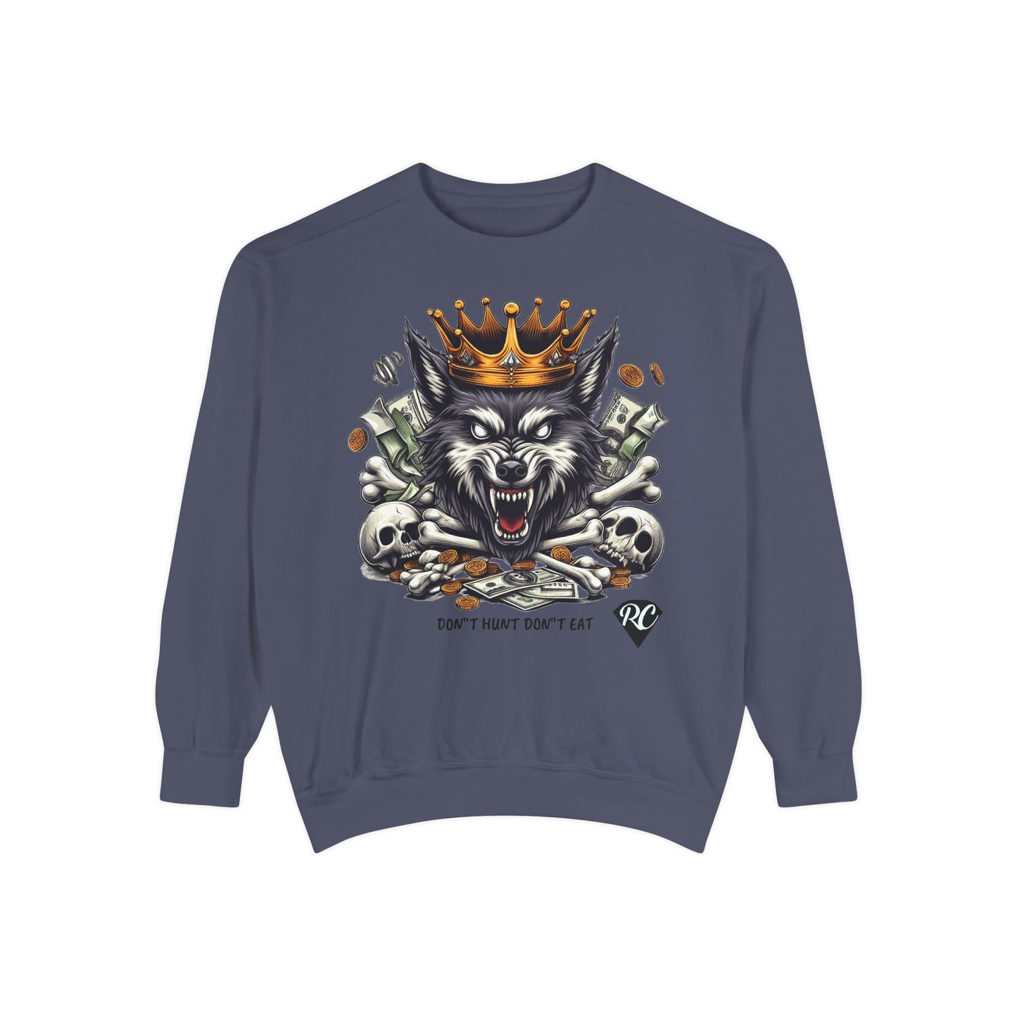 Unisex Garment-Dyed Sweatshirt ROCAVELI WOLF EDITION