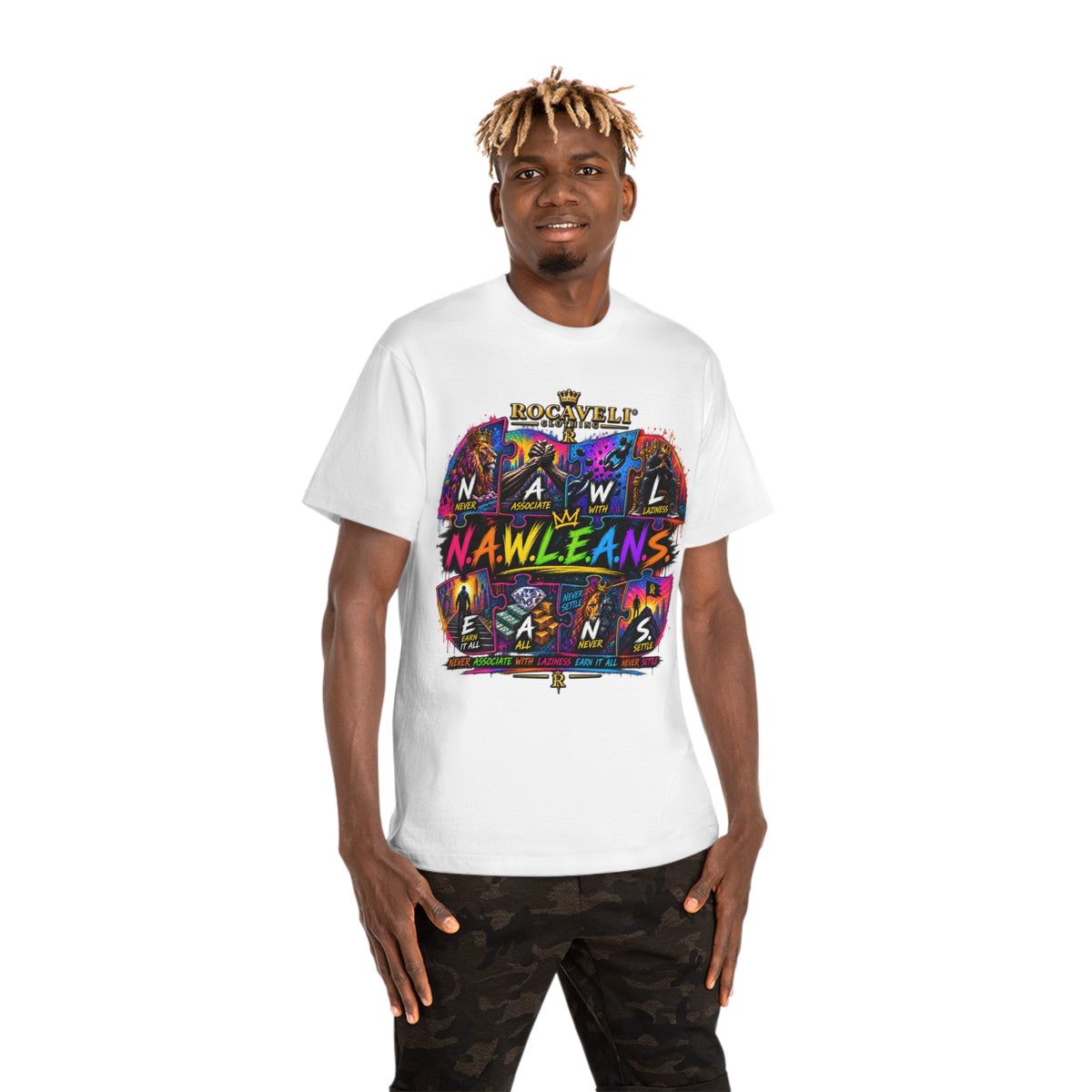 Nawleans Colorblock Graphic T-Shirt — BAGGY FIT