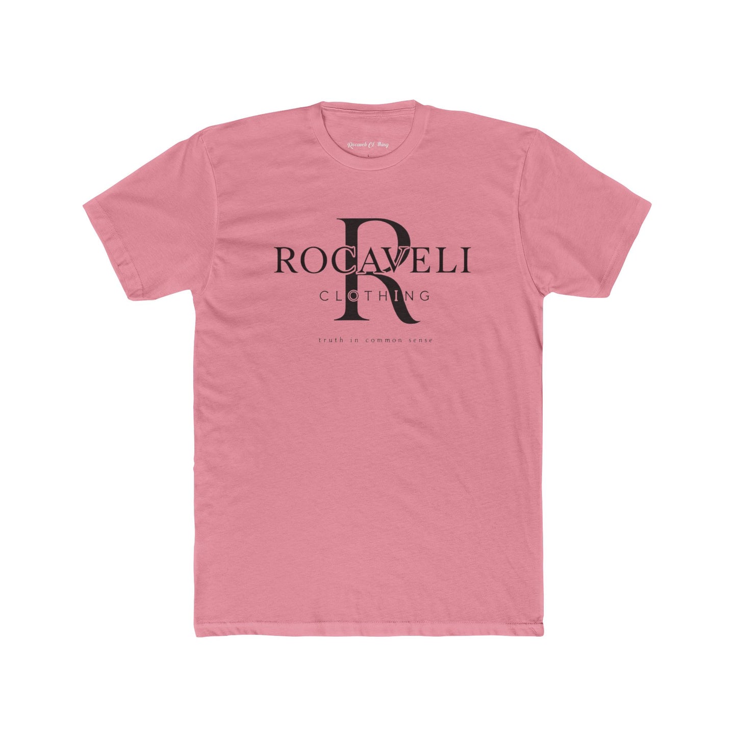 Rocaveli Monogram Crew Tee — Minimalist Luxury Logo T-Shirt