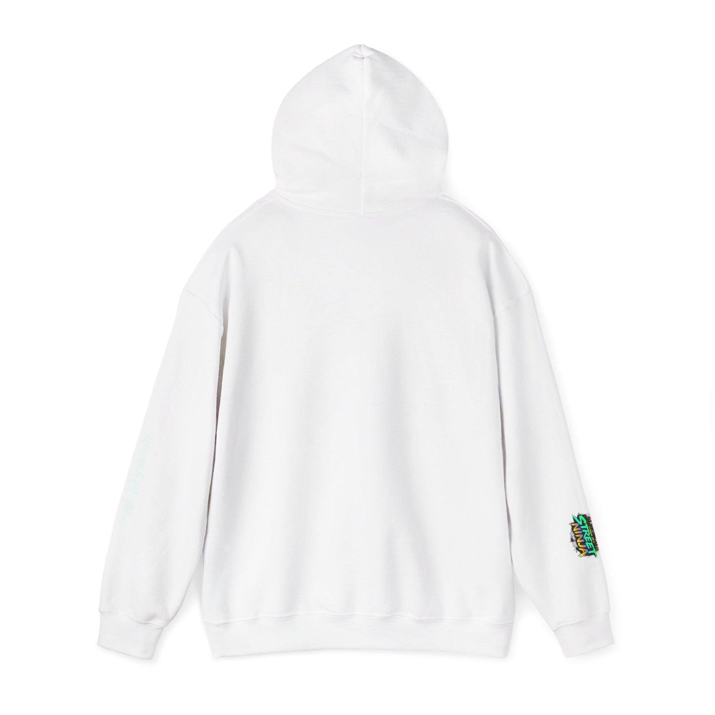 Street Ninja ROCAVELI Hoodie — Retro Neon Skate Park Graphic Hooded Sweatshirt