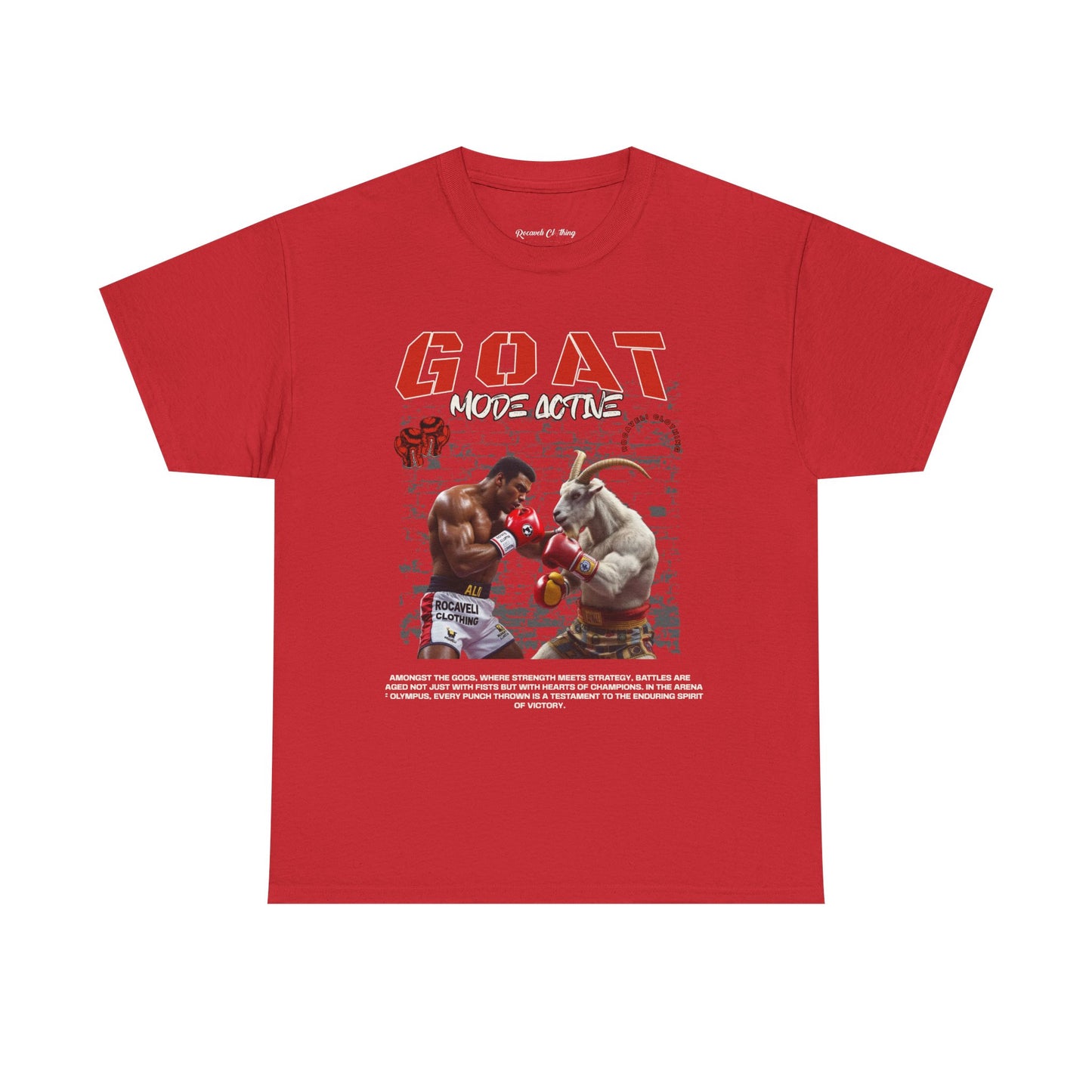 ROCAVELI GOAT Mode HEAVY Boxing T-Shirt — Goat MODE ACTIVE
